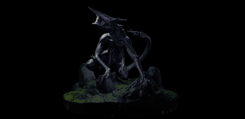 A GIF of a dark character.