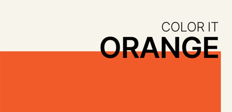 A graphic that says Color It Orange.