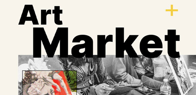 A graphic of artwork at Art Market.