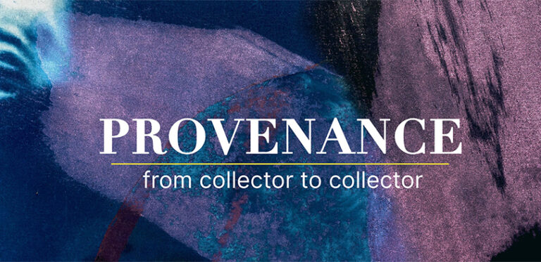 A blue and purrple graphic that says Provenance.