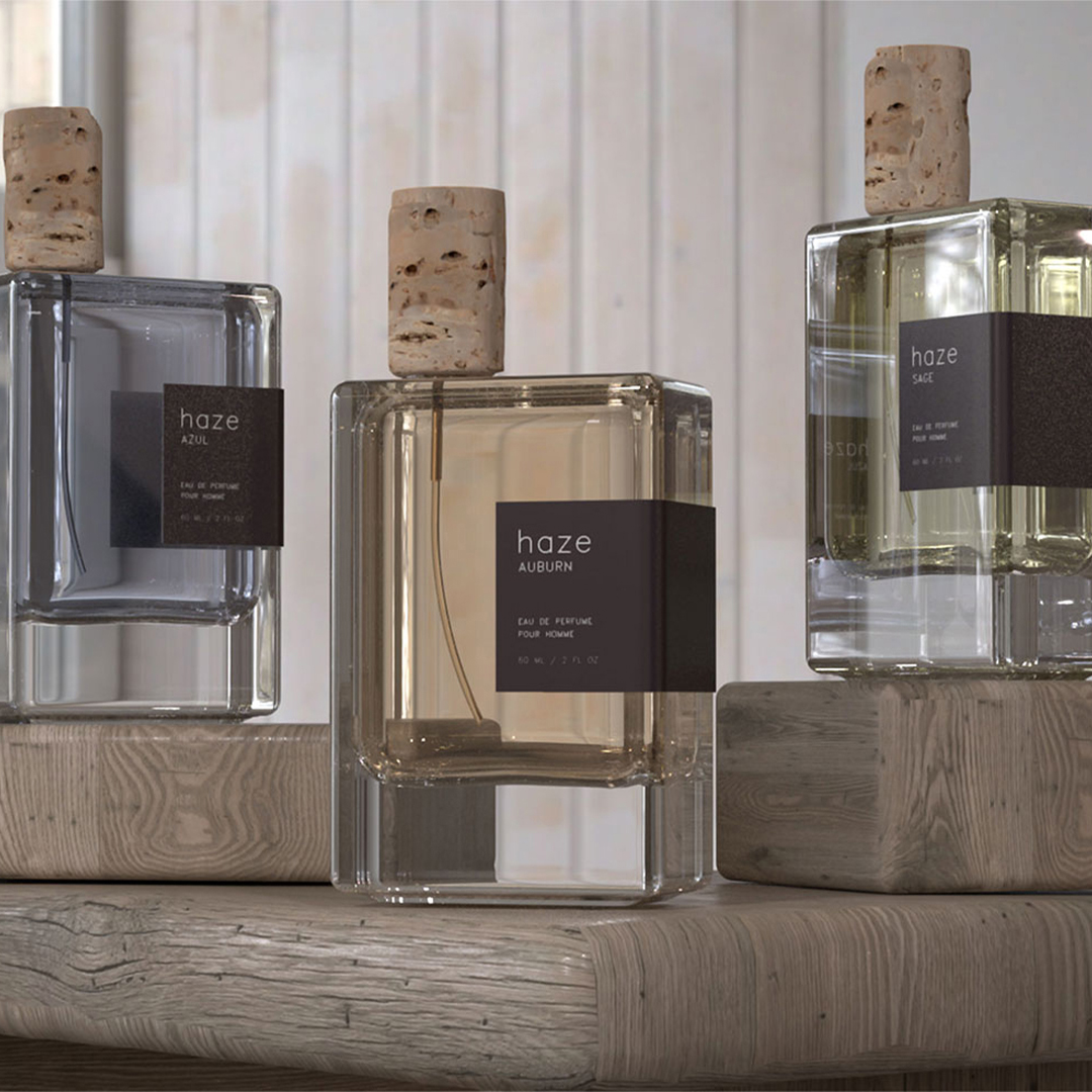 A photo of three glass bottles with brown labels.