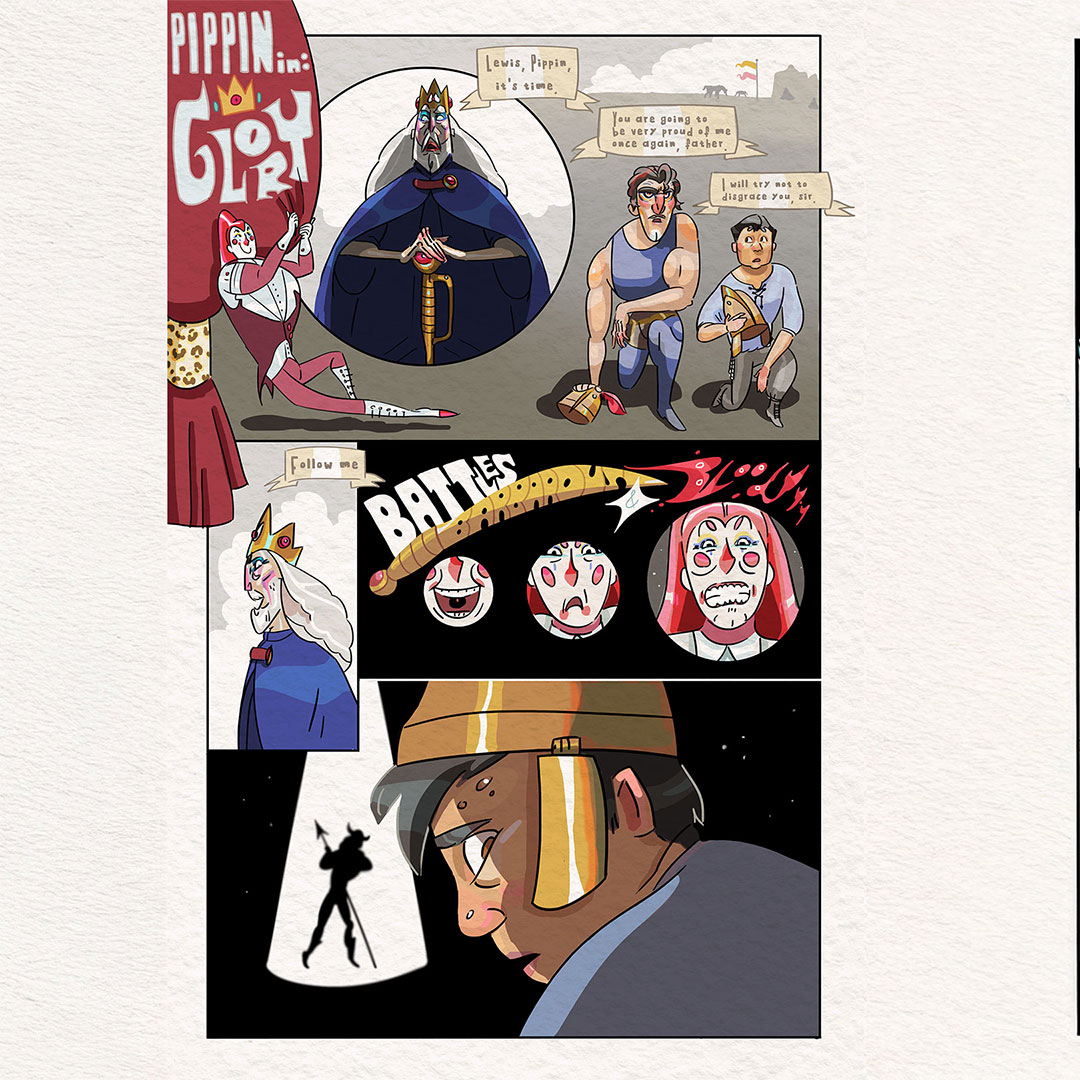 Two panels of a comic.