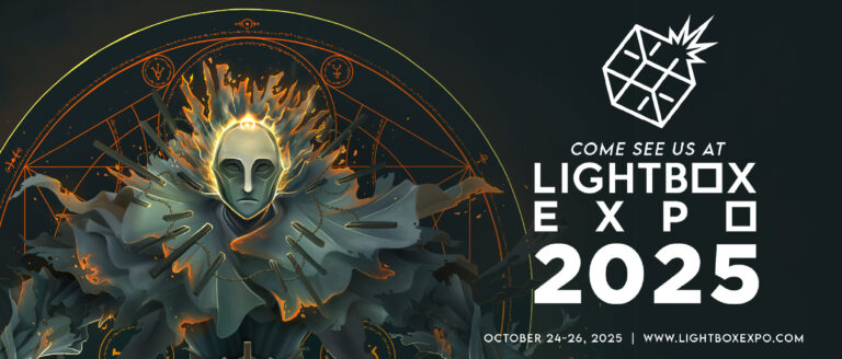 A digital painting of a gray creature with orange lines in the background.