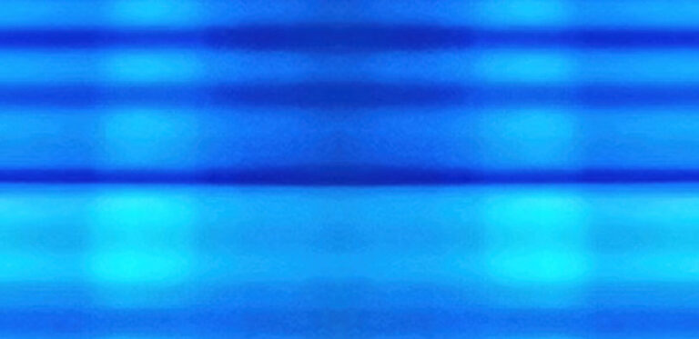 A close-up image of blue lit stripes.